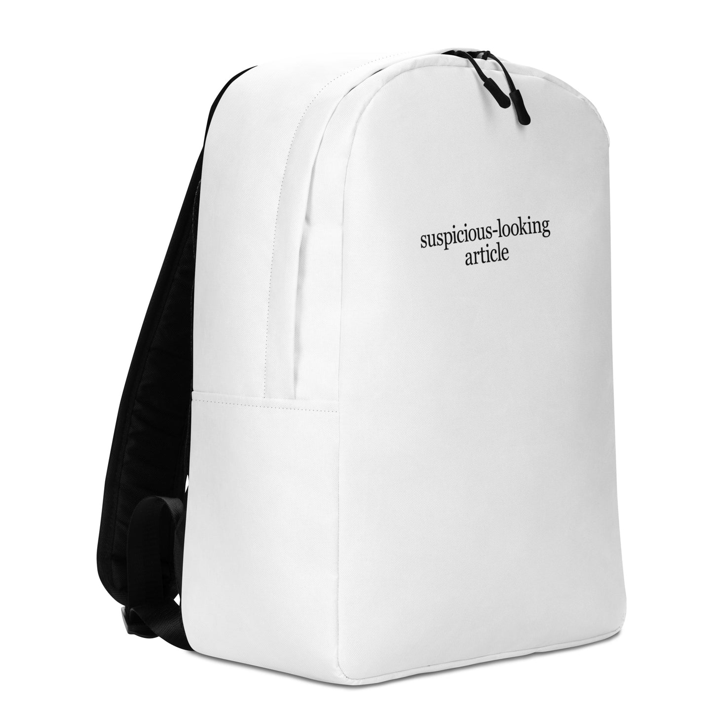 Suspicious-looking Article - White Backpack