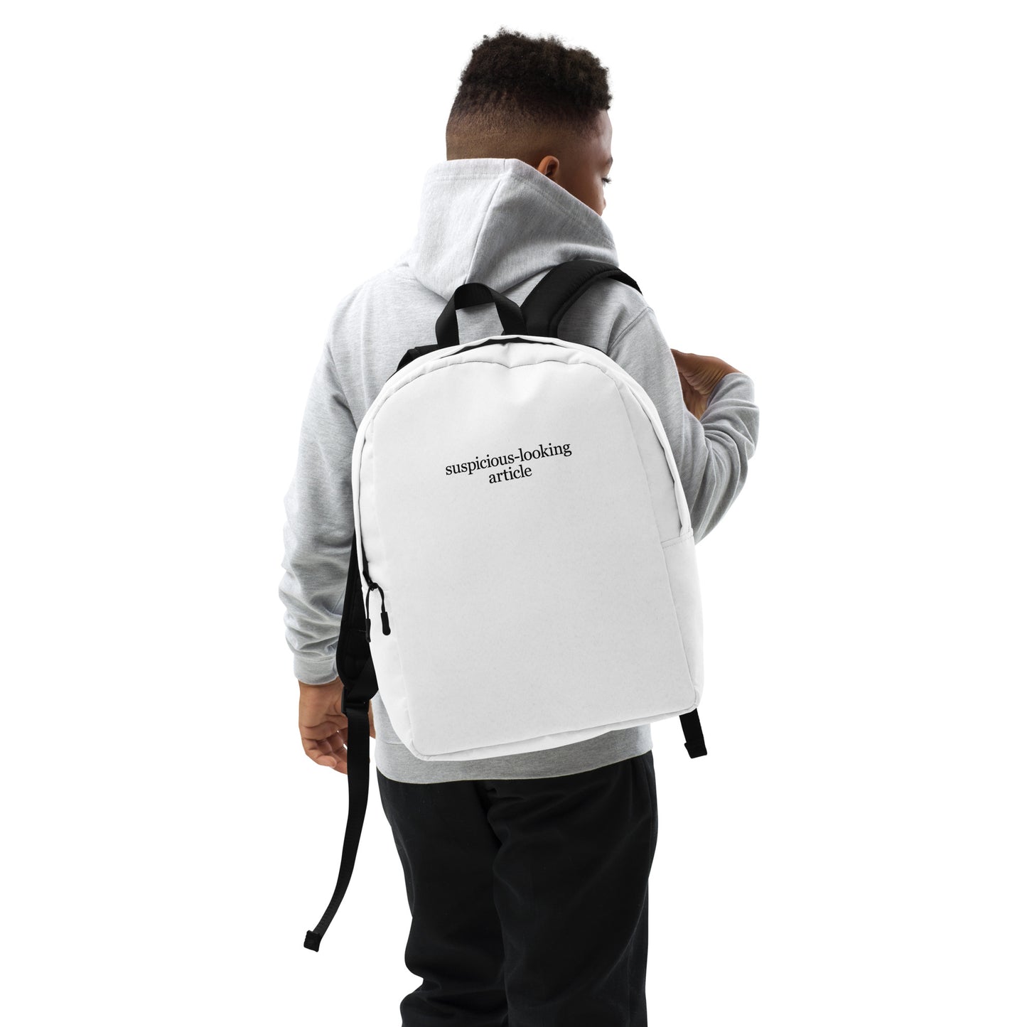 Suspicious-looking Article - White Backpack