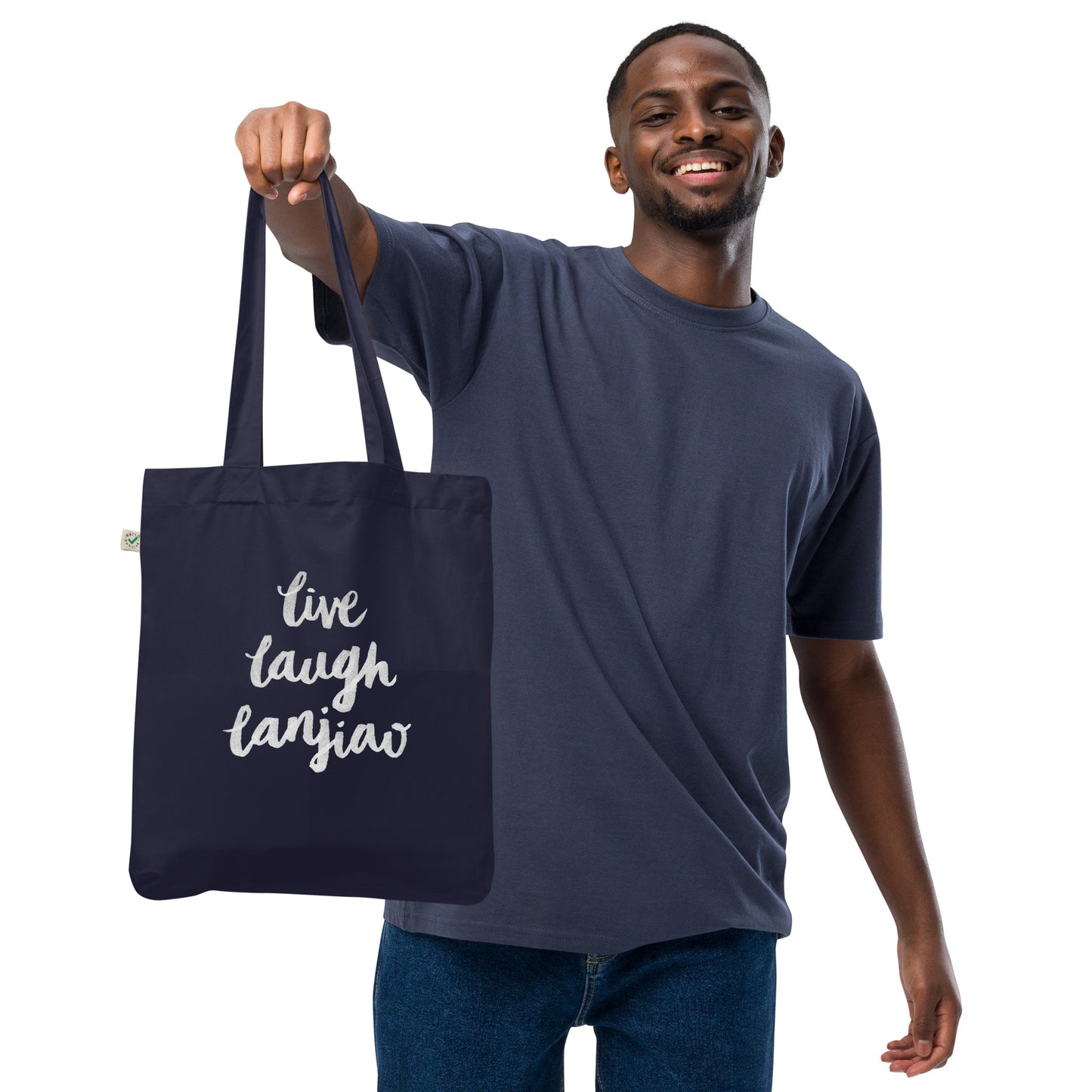 Live Laugh Lanjiao - Navy Blue Tote