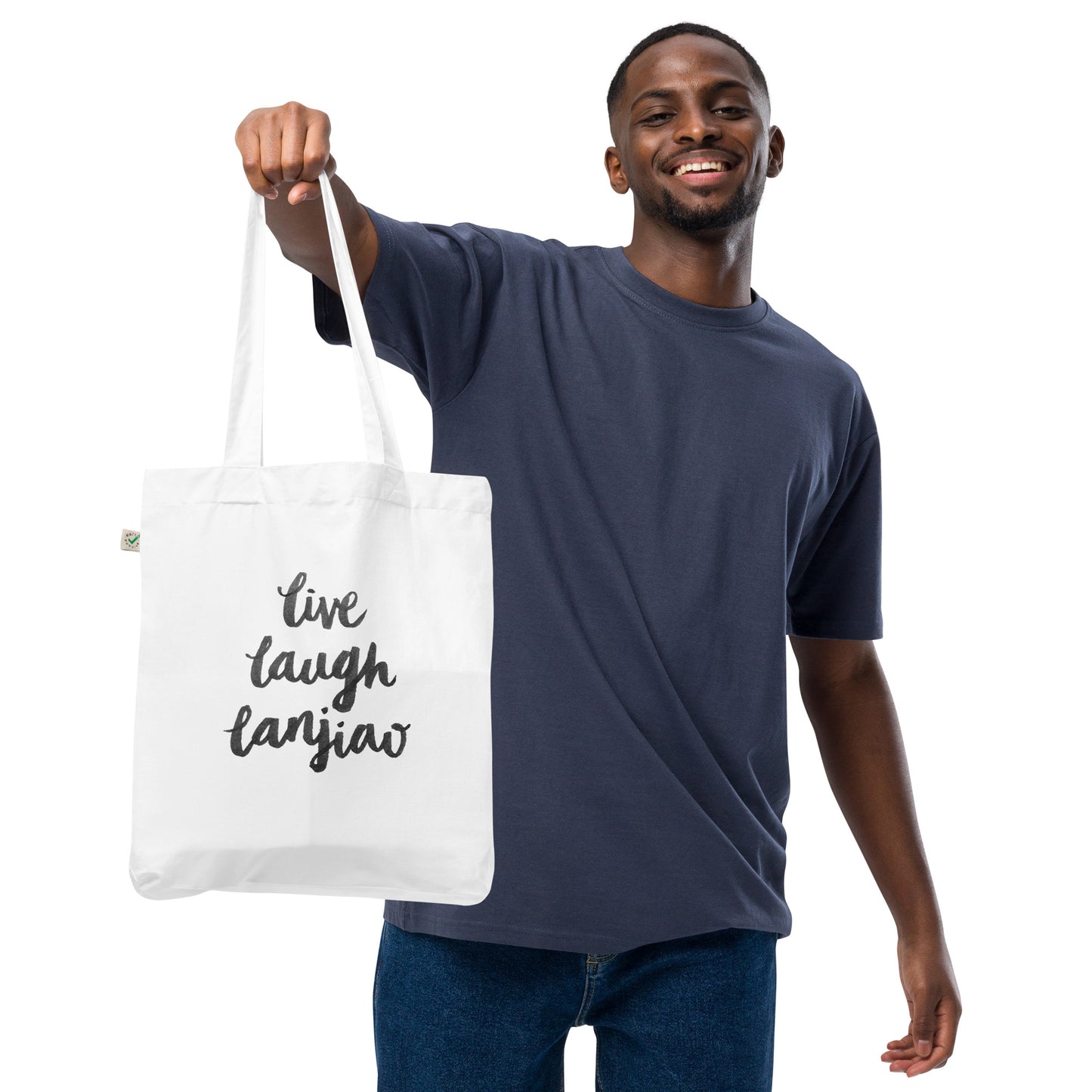 Live Laugh Lanjiao - White Tote