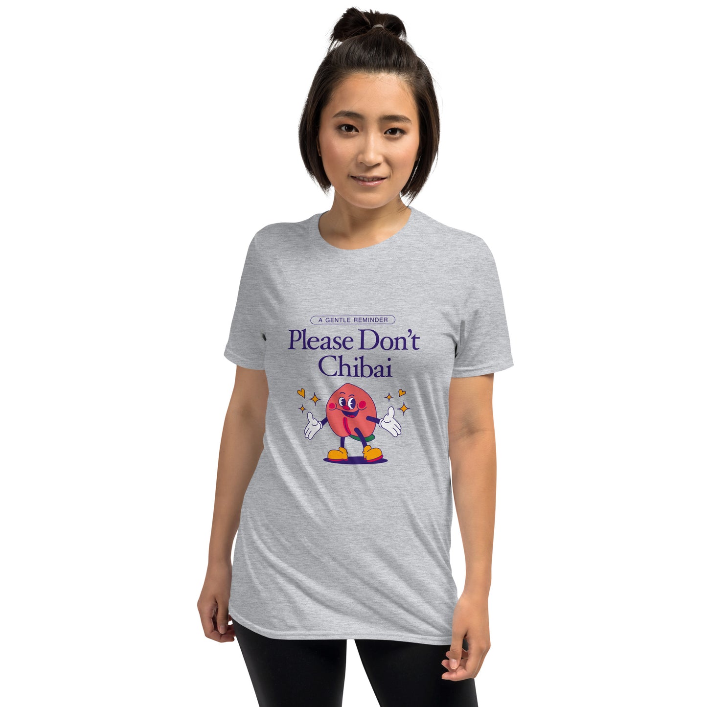 Please Don't Chibai - White/Grey Tee