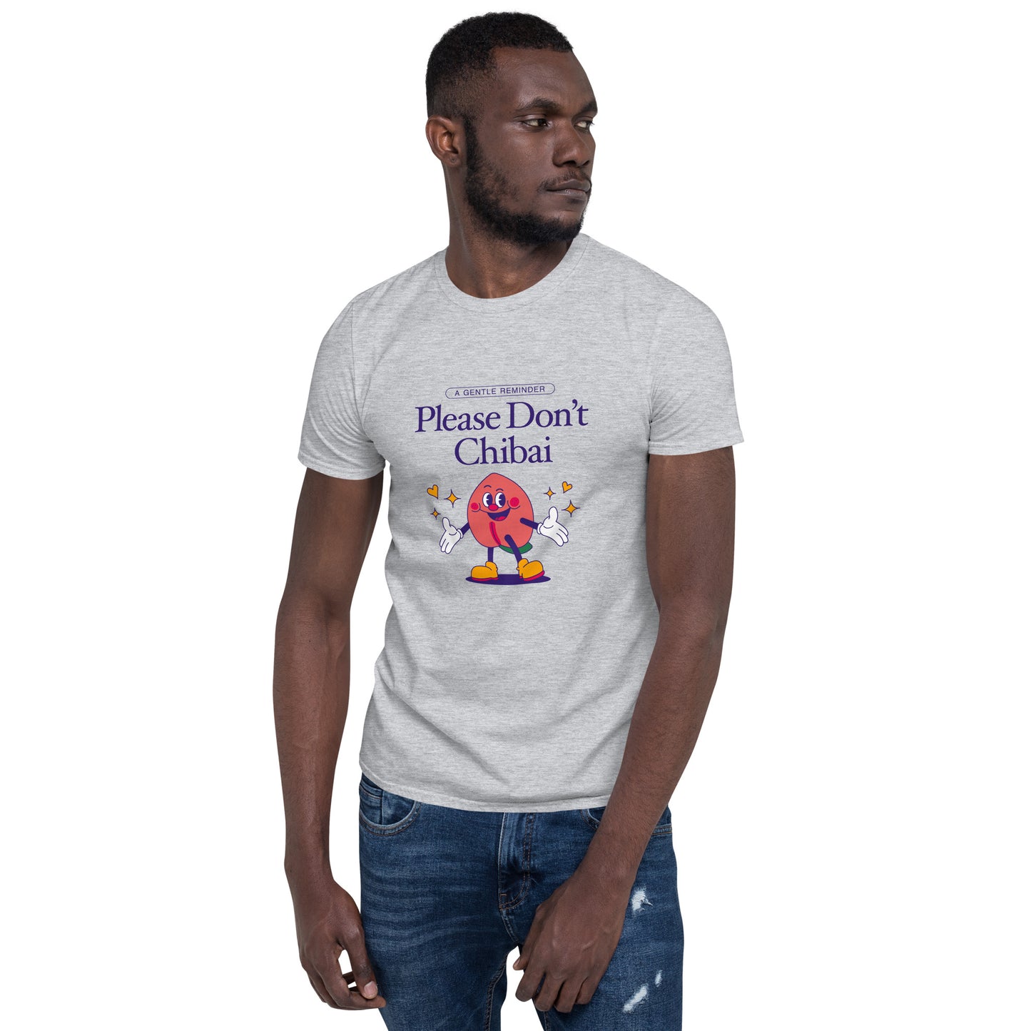 Please Don't Chibai - White/Grey Tee