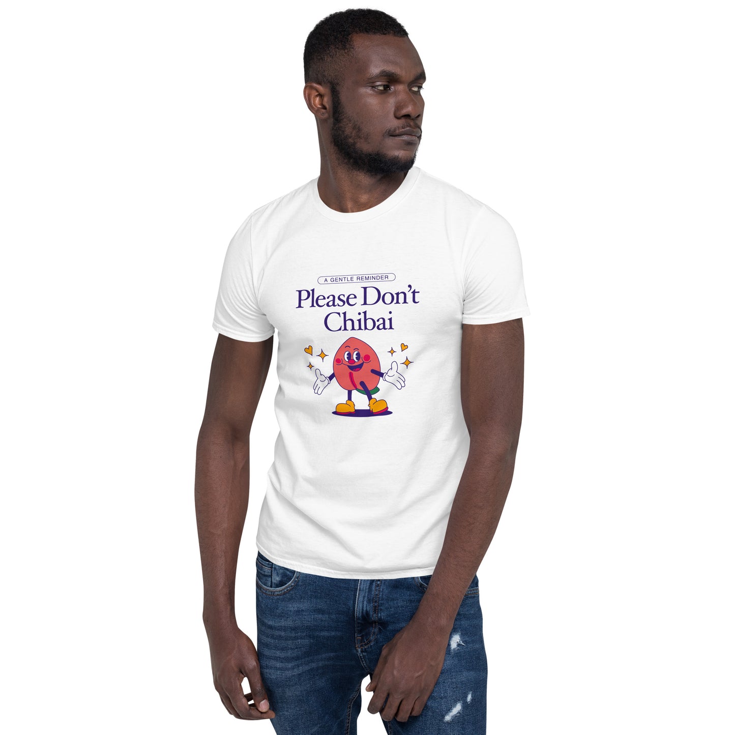 Please Don't Chibai - White/Grey Tee