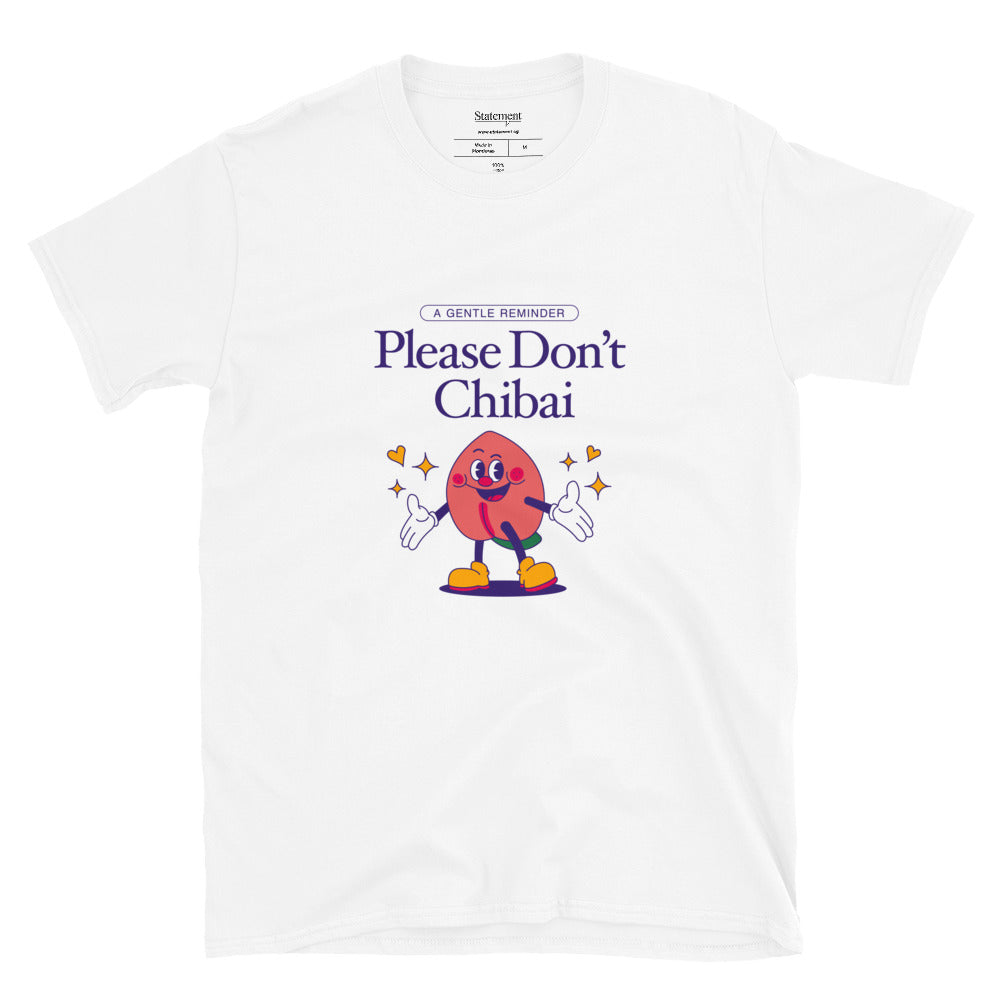 Please Don't Chibai - White/Grey Tee