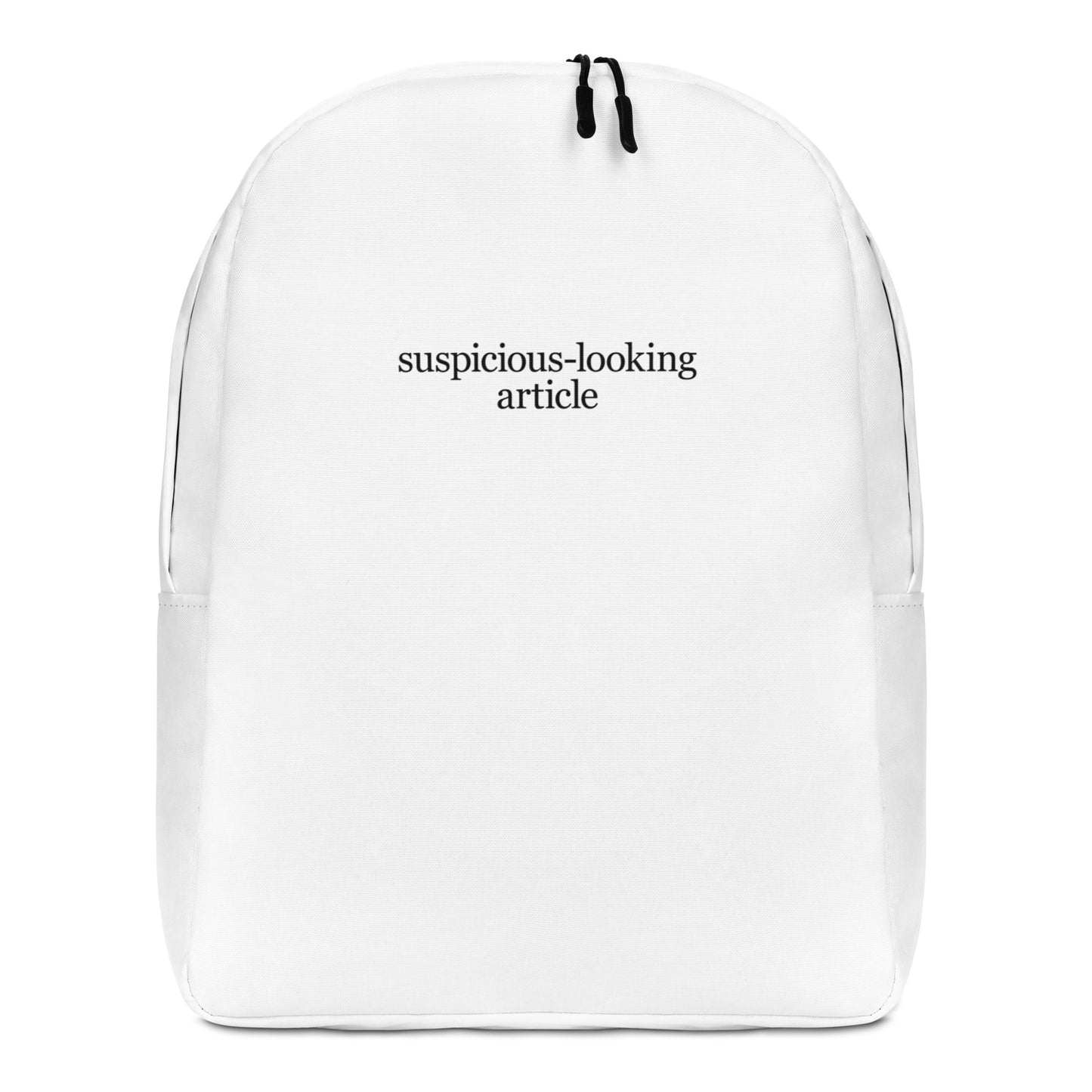 Suspicious-looking Article - White Backpack